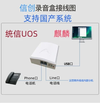 Xinchuang Fixed Line Phone Recording Box Loongson Domestic Kylin UnionTech Offline Speech-to-Text Secondary Development
