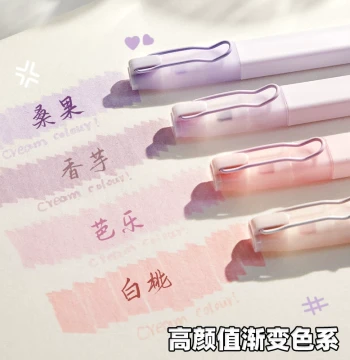 Jiwushe 'Little Milk Brick' Highlighters - Aesthetic Pastel Ins-Style Fluorescent Markers with Soft Tips for Students (Smudge-Proof)