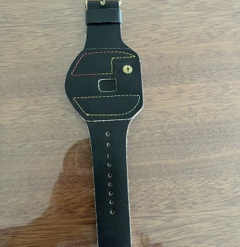 Thickened Top-Layer Genuine Leather Wrist Strap for BL Shuangyu Rampart 50 Reel, 39 Buckle Wrist Guard, 30 Black Diamond 25 Spearfishing