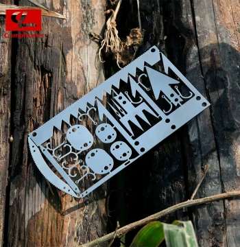 Outdoor Camping Multi-Function EDC Survival Tool: Fishing Hook Card, Rescue Card, First Aid Card for Wilderness Survival