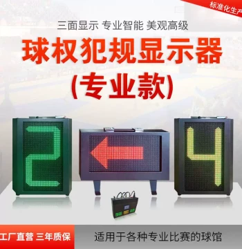 Professional Basketball Game Team Possession Indicator Conversion Display Foul Sign Pause and Substitution Board