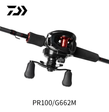 DAIWA 21 New PR 100 Beginner Baitcasting Reel with Line and Gun-Handle Rod Fishing Set