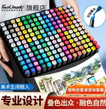 Taichi Touchmark Markers for Design, Interior Architecture, Fashion, Industrial, Landscape, Environmental Art, Product Sketching, Alcohol-Based Oil Marker Sets for Students, 60/80 Colors, Dual-Tip Brushes