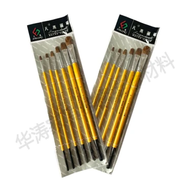 Huatao Furniture Repair & Refinishing Kit: 6-Piece Assorted Wolf Hair Brush Set with Fuzzy Tips for Wood Grain Touch-Ups
