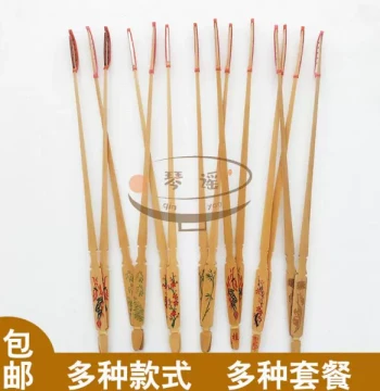 Premium Teaching Dulcimer Hammers with Carved Dragon, Flying Dragon, and Plum Blossom Patterns, Dulcimer Keys, Leather Tubes, Latex Tubes, Free Shipping