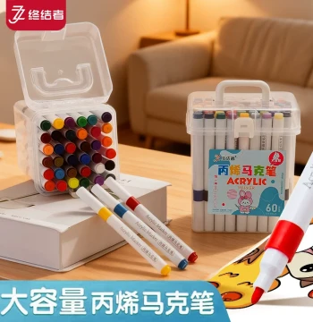 Terminator Acrylic Markers, Large Capacity Set for Children and Students, Coloring, Graffiti, and Painting