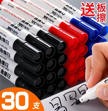 Erasable Whiteboard Markers for Teachers, Water-Based Black, Non-Toxic Colored Red and Blue for Children, Chalkboard Pens for Writing Boards