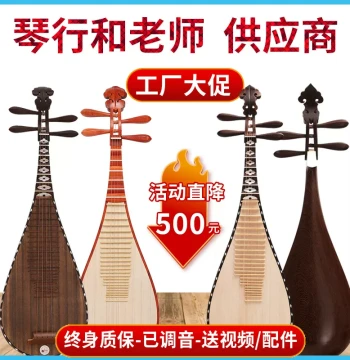 Minyin Professional Pipa: Rosewood, Chicken Wing Wood, and Pearwood Pipa Instruments for Beginners and Adults, Teaching and Entry-Level Models