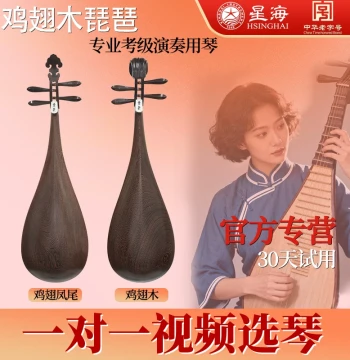 [Video Selection] Xinghai Rosewood Pipa for Professional Performance and Grading, Beginner Phoenix Tail Polished Pipa 8915