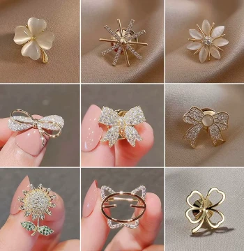 Bowknot Anti-Exposure Magic Device, Premium Small Brooch for Women, Versatile Summer No-Sew Pin for Fixing Clothes and Necklines, Accessory