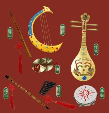 Pipa Prop for Flying Apsaras Dance, Dunhuang Dance, and Tang Palace Night Banquet: Stage Performance and Studio Photography Prop for Children