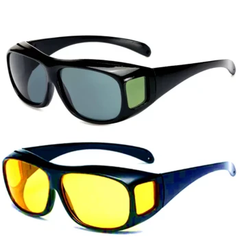 Summer Sun Protection Sunglasses for Motorcycle Riding, Outdoor Night Vision Goggles for Men, Wind and Sand Proof Eyewear