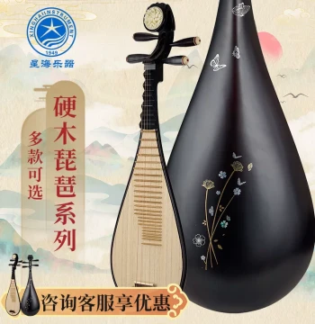 Xinghai Pipa Selected Hardwood Series, Professional Pipa for Children and Adults, Beginner to Exam Level, Model 897EXY Golden Auspicious Clouds