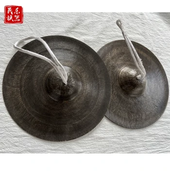 Pure Brass Handcrafted Antique-Style Waist Drum Cymbals – Small Hat Cymbals, Large Copper Cymbals for Professional Ethnic Waist Drum Teams, Gongs, and Percussion Ensembles