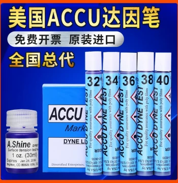 General Agent Dyne Pen USA ACCU Corona Pen Surface Tension Test Pen 32 34 36 38 40 42 -72