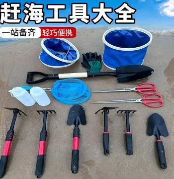Beach Combing Tools for Kids: Magic Shovel, Tongs, Small Tool Set for Digging Oysters on the Sand, Complete Handheld Beach Combing Kit