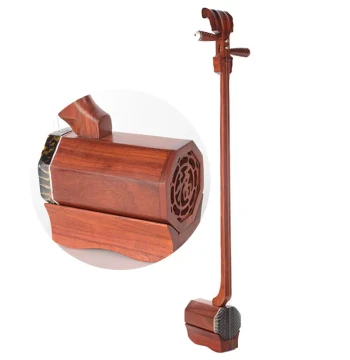 Henan Quhu Performance Rosewood Quhu Large String Instrument, Traditional Chinese Opera Zither for Drama and Theater