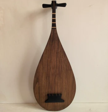 Shosoin Replica Tang Dynasty Curved-Neck Four-String Pipa Prop, Ancient Style Hanfu Photography Item, Stage Performance Pipa Prop