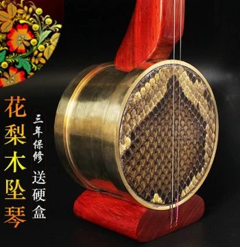 Rosewood Zhuiqin (Chinese Two-Stringed Fiddle), Professional Instrument for Opera Performances and Troupes, Includes Case, Strings, and Bow, Suzhou Musical Instrument