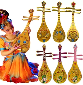 Tang Palace Night Banquet Pipa Prop Flying Apsaras Dunhuang Dance Miaoyin Rebound Adult Children Photography Ancient Style Hanfu