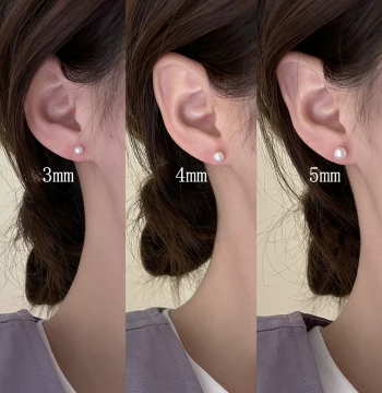 999 Sterling Silver Natural Freshwater Pearl Stud Earrings for Women, 2026 New Trendy Hypoallergenic Premium Jewelry