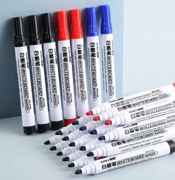 Erasable Whiteboard Markers for Teachers, Water-Based Black, Non-Toxic Colored Red Blue for Children, Blackboard Markers, Writing Board Pens