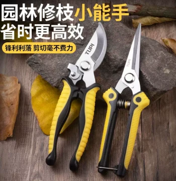 Durable SK5 Stainless Steel Pruning Shears for Gardening, Heavy-Duty Floral and Fruit Tree Trimming Scissors