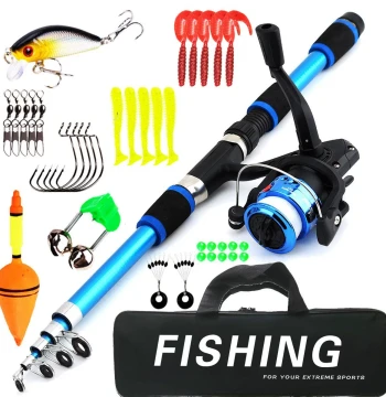 Ultra-Short Rod and Reel Set 1.8m Children's Fishing Rod Fishing Gear Set Cross-Border Hit Product Amazon TEMU AliExpress