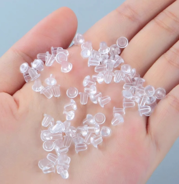 Earring Backs, Transparent Silicone Ear Plugs, Stud Earring Stoppers, Anti-Drop Clasps, Rear Ear Plugs, Ear Caps, Ear Clips, Non-Slip
