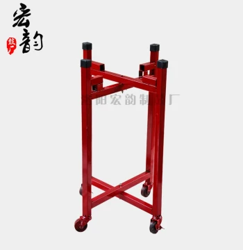 Free Shipping Majestic Gongs and Drums, Hall Drum, Flat Drum, Red Drum, Cowhide Drum, Drum Stand, Metal Drum Rack, Foldable with Pushable Universal Wheels