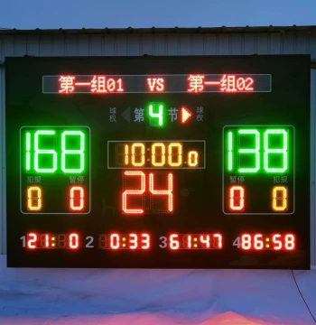 3-Meter Wireless LED Basketball Electronic Scoreboard with Synchronized 24-Second Shot Clock
