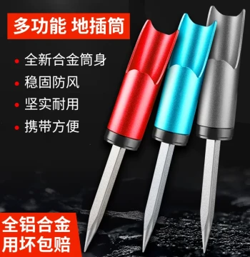 Fishing Rod Holder Stand Alloy Ground Socket for Rock and Platform Fishing