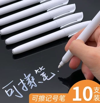 White Dry-Erase Marker White Erasable Marker Water-Based Marker Dust-Free Water-Soluble Green Board Marker Erasable Blackboard Pen