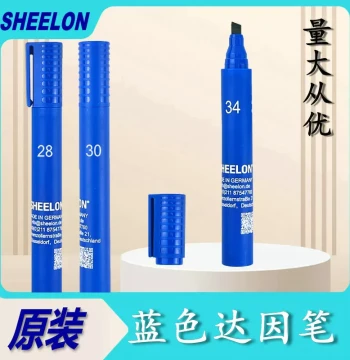 Dyne Test Pen by German SHEELON: Blue Series for Cleanliness Testing, Surface Tension Measurement, and Corona Treatment Verification