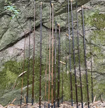 Chinese Style Purple Bamboo Fishing Rod, Natural Bamboo Retro Fishing Rod, Stream Rod, Genuine Bamboo Rod, Essential for Leisure Angling