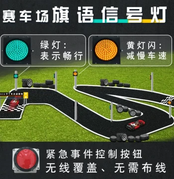 Go-Kart Racing Lap Counter and Timer with Flag Signal Lights