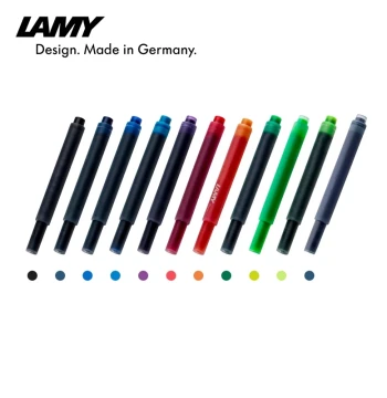 LAMY Ink Cartridges, Non-Carbon Disposable Refills for Fountain Pens, Portable Clogs-Free Ink, German Original from Official Flagship Store, 5-Pack