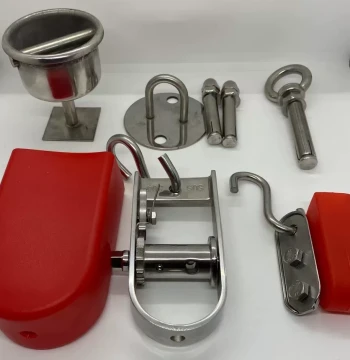 Swimming Pool Lane Line Fixing Embedded Parts Tensioner Stainless Steel Water Line Expansion Screw Hook Nylon Steel Cable
