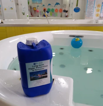 Infant Swimming Pool Pipe Cleaner – Neutral Formula for Acrylic Children's Pools, Removes Grease & Soft Scale, Non-Corrosive, New Blue Shield by Woteng