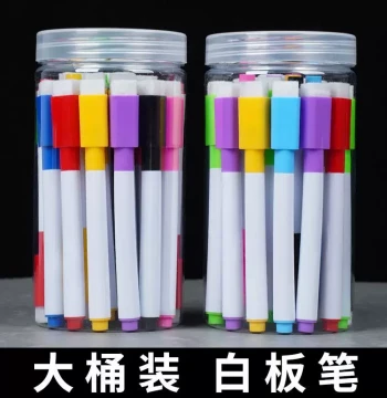 Buy One Get One Free: Erasable Whiteboard Markers for Teachers, Water-Based Black, Non-Toxic Colorful Red & Blue Markers for Kids and Drawing Boards