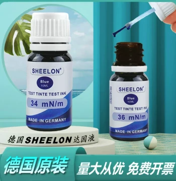 Dyne Liquid German SHEELON Blue 22-105#, Surface Tension Test, Cleanliness Test, Corona Pen