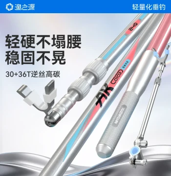 Fishing Rod Rest Stand with Ground Spike: Carbon Fiber, Large Support