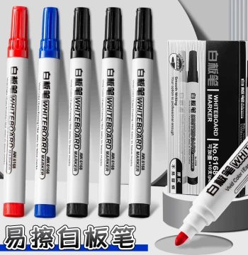 Erasable Whiteboard Marker Easy-Erase Black Water-Based Large Capacity Teacher Writing Non-Toxic Colorful Red Blue Blackboard Drawing Board Pen Writing Board Pen Office Supplies Whiteboard Special Glass Ink Refill