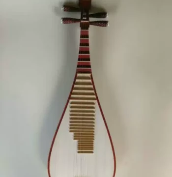 Manruixing African Rosewood Adult Pipa - Polished African Purple Sandalwood Professional Performance-grade Pipa