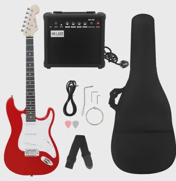 HK·LADE Rosewood Electric Guitar ST Electric Guitar Series Set for Students and Adults Beginner Plucked String Instrument