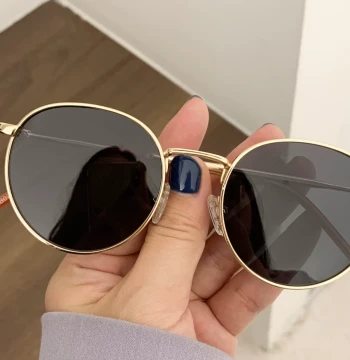 Korean Viral Style! Summer New INS Trend Metal Retro Round Sunglasses, Fashionable Unisex Couple Sunglasses