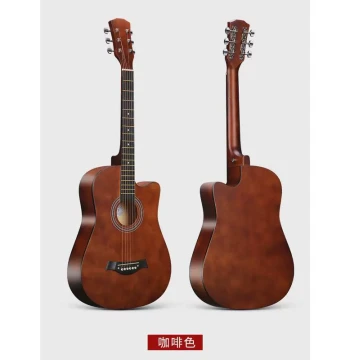 38-inch Basswood Guitar, Student Manufacturer Guitar, Beginner Practice Acoustic Guitar for Folk Music