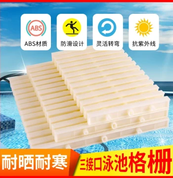 Pool Grate Drain Cover Anti-Slip Plastic Grating ABS Bathtub Sewer Trench Drain Channel Surface Drainer