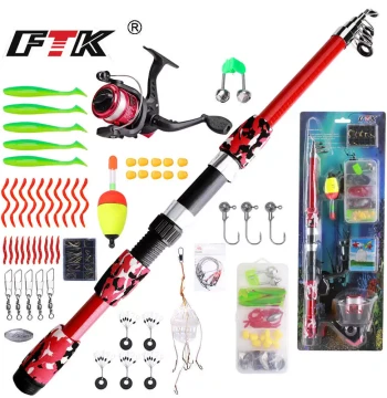 FTK Sea Rod Set 1.8m Telescopic Lure Portable Foam Card Set Casting Rod Beginner Combination Soft Bait Carp Fishing Wholesale
