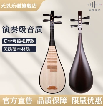 Tianyu Pipa for Adult Beginners, Self-Learning Entry-Level Professional Grading and Performance, TYPT-002 Pipa Instrument, Ethnic Musical Instrument